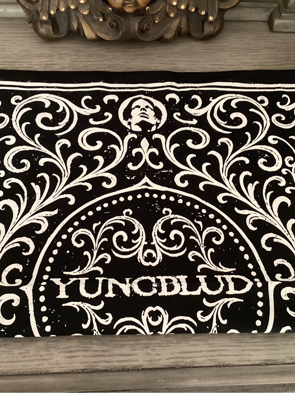 Yungblud Black and White bandanna/scarf  collaboration with Jesse Jo Stark